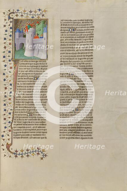 Jugurtha, King of Numidia, Thrown from His Roman Prison into the Tiber, about 1413-1415. Creators: Boucicaut Master, Workshop of the Boucicaut Master.