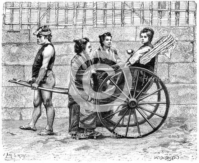 A rickshaw, Japan, 1895. Artist: Unknown