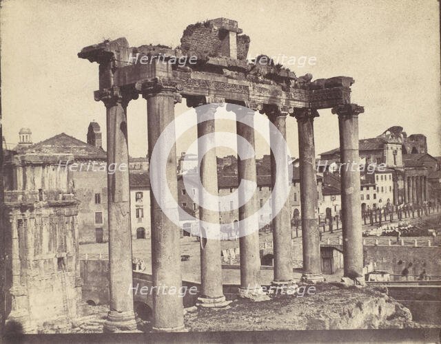 Temple of Concord, Rome, 1850s. Creator: Calvert Jones.