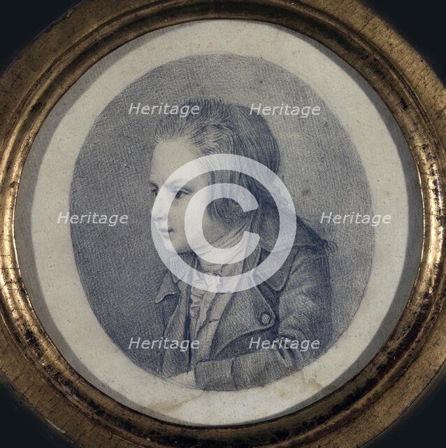 Portrait of Louis-Charles, Prince Royal of France (1785-1795), Early 1790s. Creator: Anonymous.