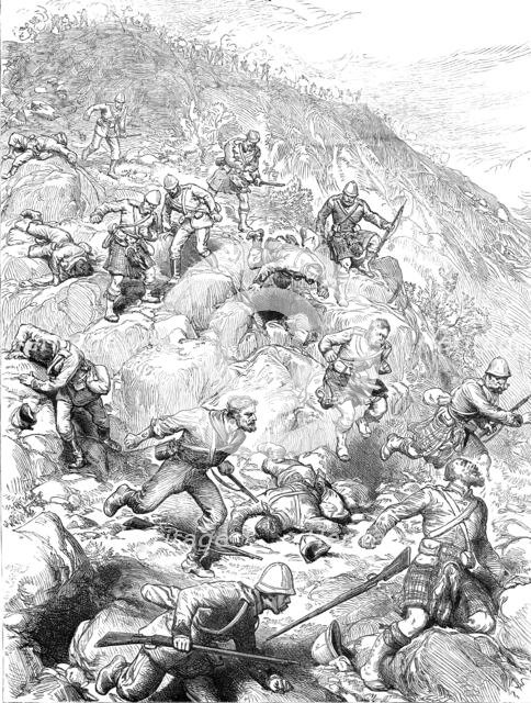 The Transvaal War: the scene as the last of our men retreated from Majuba Hill, February 27, 1881. Creator: Unknown.