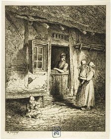 Entrance to a Peasant's House, 1845. Creator: Charles Emile Jacque.