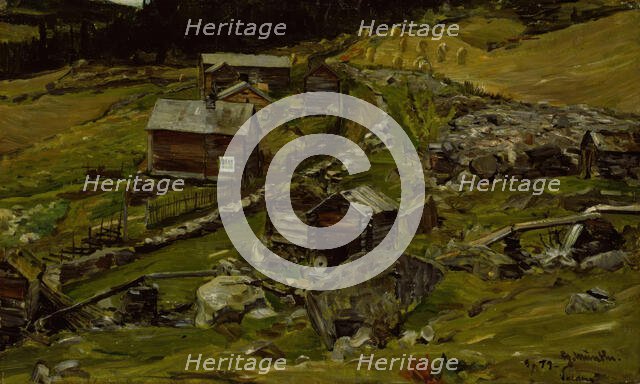 Farm in Valdres, 1879. Creator: Gerhard Munthe.