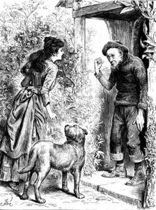 She asked Peter, who only shook his head and pointed within, 1890. Creator: R. Taylor.