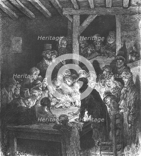 'Thieves Gambling', 1872.  Creator: Gustave Doré.
