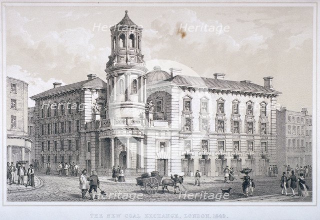 View of the New Coal Exchange in Lower Thames Street, City of London, 1849. Artist: Anon