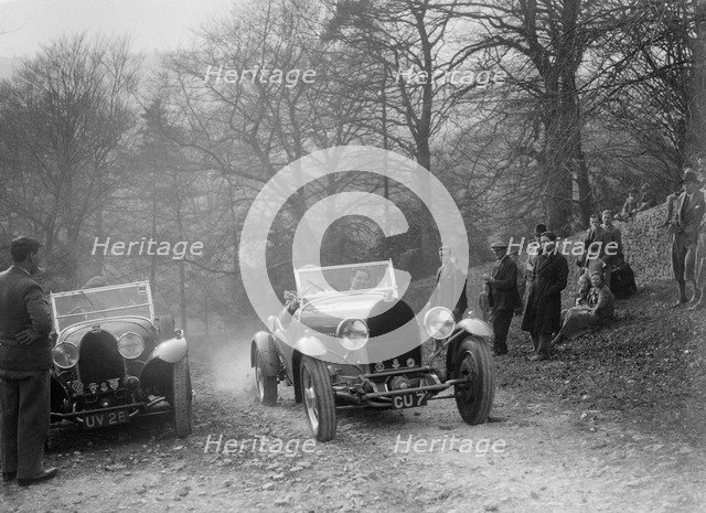 Bugatti Type 49, Bugatti Owners Club Trial, Nailsworth Ladder, Gloucestershire, 1932. Artist: Bill Brunell.