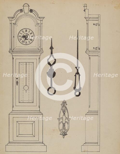 Clock, c. 1938. Creator: Nicholas Gorid.