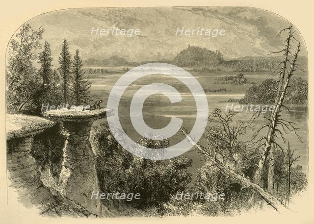 'Stand Rock, on the Wisconsin River', 1874. Creator: Alfred Waud.