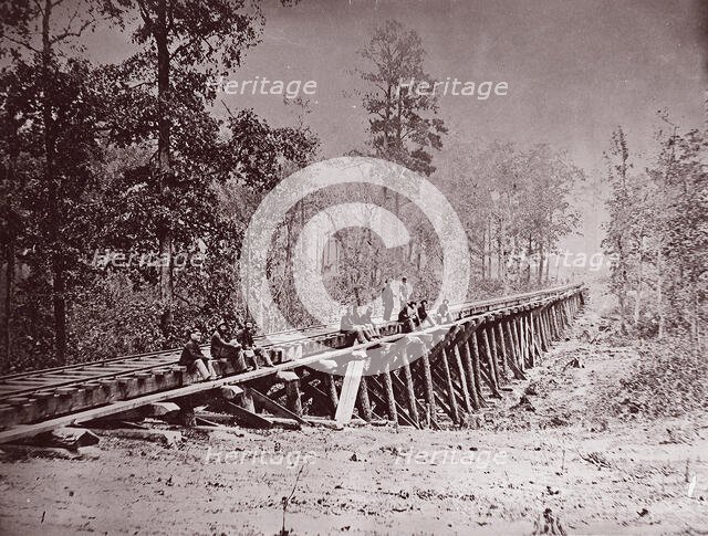Bridge. U.S. Military Railroad at City Point, 1861-65. Creator: Andrew Joseph Russell.