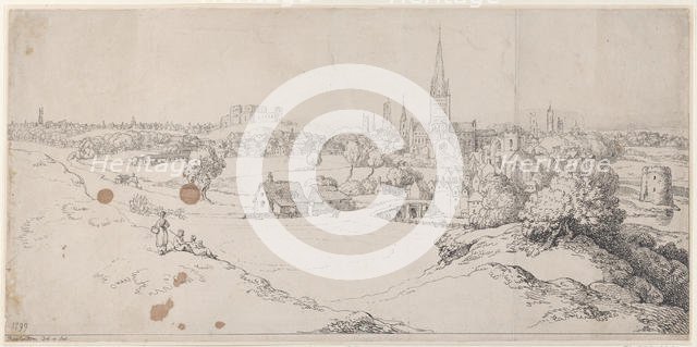 View of Norwich From St. James Hill, 1799., 1799. Creator: Thomas Rowlandson.