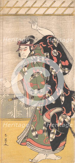 Kabuki Actor Otani Oniji III as a Samurai , ca. 1792. Creator: Katsukawa Shun'ei.