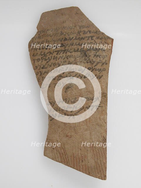 Ostrakon, Coptic, 7th century. Creator: Unknown.