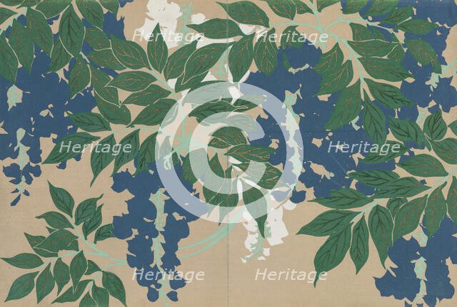 Wisteria (Fuji). From the series "A World of Things (Momoyogusa)", 1909-1910. Creator: Sekka, Kamisaka (1866-1942).