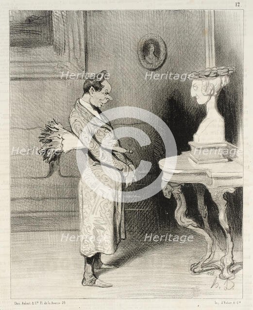 Dire qu'Arsionoé n'était pas contente d'être portraiturée..., 1844. Creator: Honore Daumier.