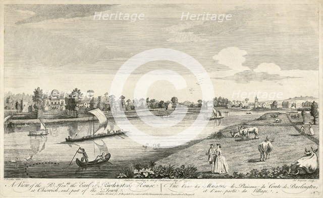 Chiswick House, London, 1750. Artist: Unknown.