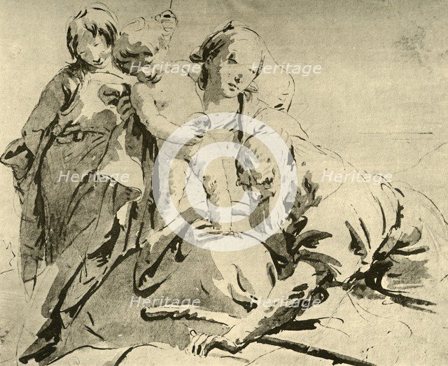 'Holy Family', mid 18th century, (1928). Artist: Giovanni Battista Tiepolo.