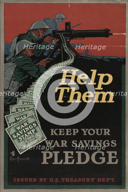 Help them - keep your war savings pledge, 1917. Creator: Casper Emerson.