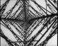 View up a Transmission Tower, 1922. Creator: British Pathe Ltd.
