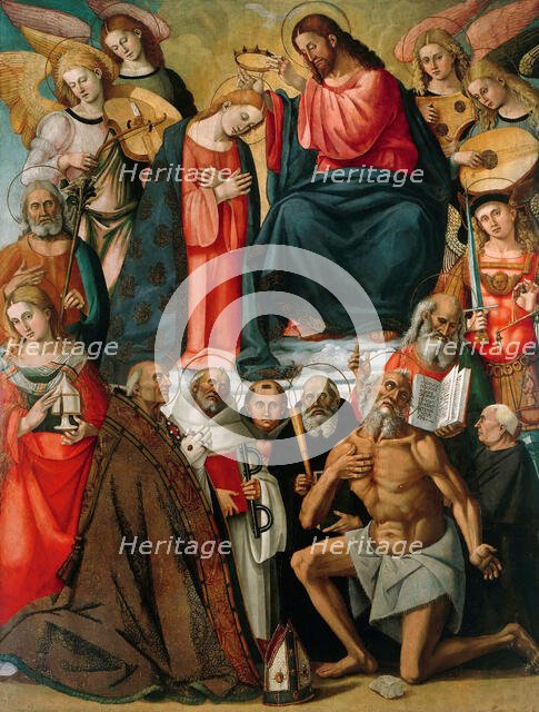 Coronation of the Virgin with Angels and Saints, 1523. Creator: Signorelli, Luca (ca 1441-1523).