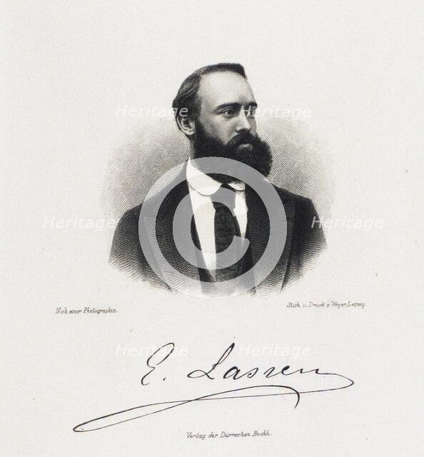 Portrait of the composer, pianist and conductor Eduard Lassen (1830-1904). Creator: Weger, August (1823-1892).