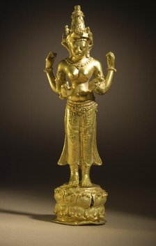 Goddess (Devi) (image 1 of 3), With later reworkings. Creator: Unknown.