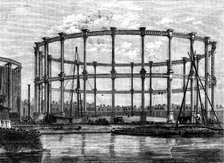 The Large Gasholder at the Imperial Gas Company's Works, Bethnal-Green, 1858. Creator: Unknown.