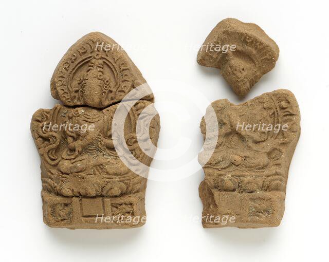 Pair of Votive Tablets with a Buddhist Deity, 18th-19th century. Creator: Unknown.