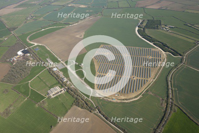 Solar farm on the site of the former RAF airfield, Long Newnton, Gloucestershire, c2010s(?). Artist: Damian Grady.