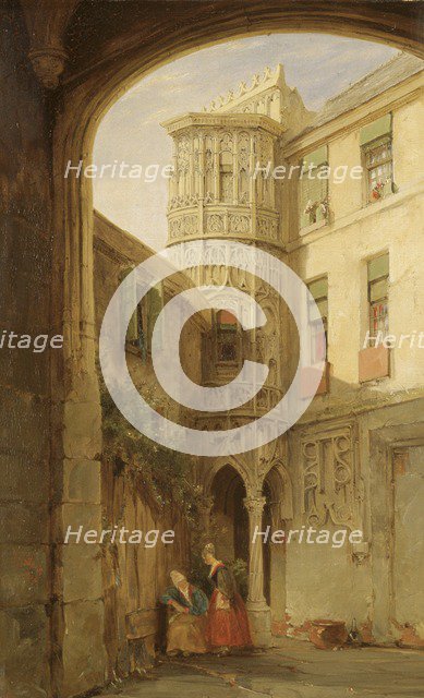 'The remains of the Palace of Philippe le Bel', 1835. Artist: James Holland.