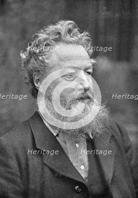 William Morris (1834-1896), English socialist, artist, craftsman and poet. Artist: Unknown