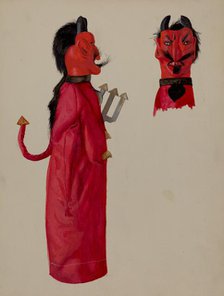 Hand Puppet - Devil, c. 1936. Creator: Joseph Shapiro.