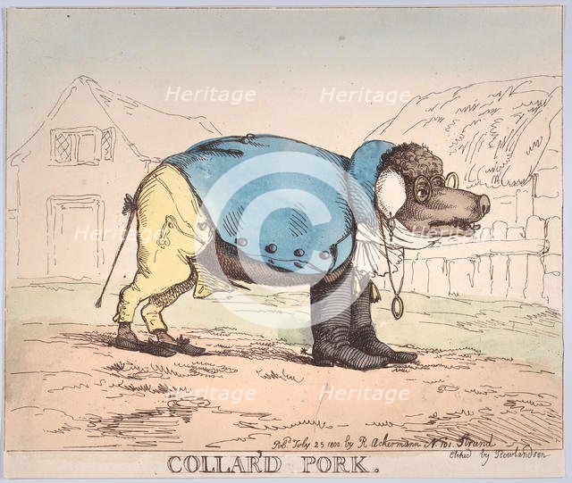Collar'd Pork, July 25, 1800., July 25, 1800. Creator: Thomas Rowlandson.