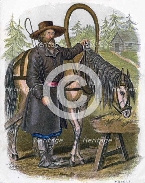 'Russian Peasant', 1809.Artist: W Dickes