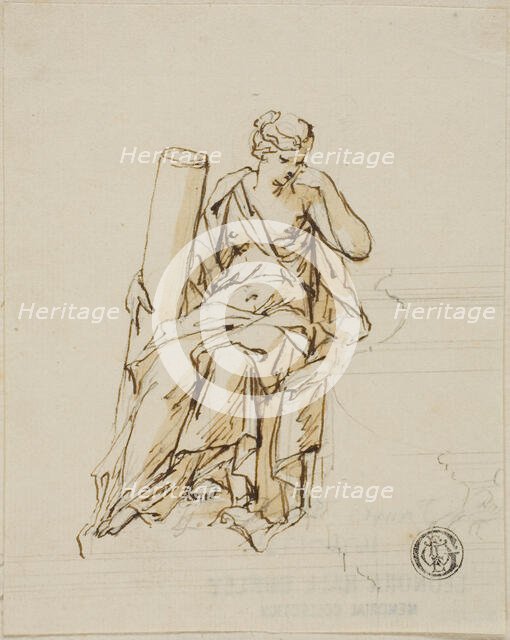 Fortitude: Unexecuted Design for the Monument to the First Duke of Marlborough, c. 1733. Creators: John Michael Rysbrack, Sir James Thornhill.