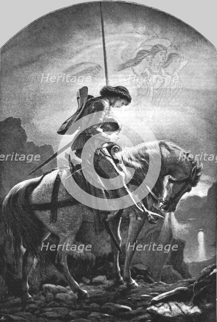 ''Sir Galahad and the Vision of the Holy Grael", after Sir Noel Paton, RSA', 1891. Creator: Unknown.