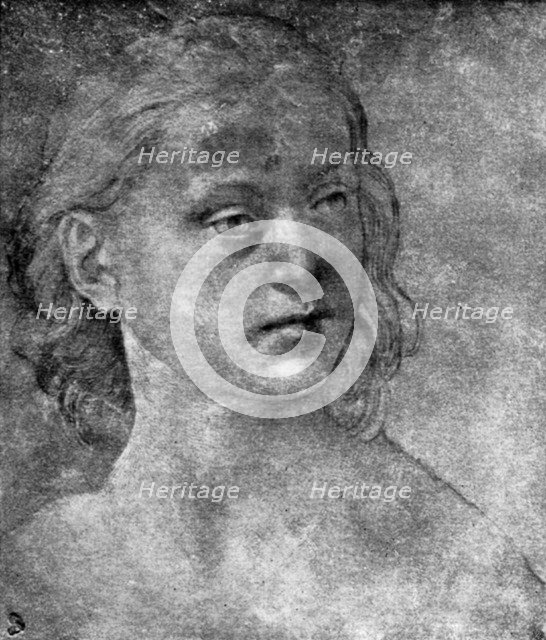 The head of a young woman, 15th or 16th century (1930).Artist: Lorenzo di Credi