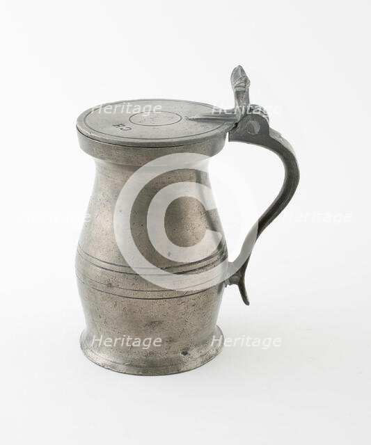 Half Pint Covered Wine Measure, England, c. 1740. Creator: Unknown.