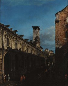 Palazzo dei Giureconsulti and Broletto in Milan, 1744. Creator: Bellotto, Bernardo (1720-1780).