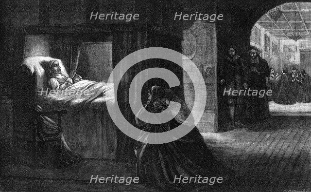 The deathbed of Oliver Cromwell, 3 September 1658, (19th century). Artist: Unknown