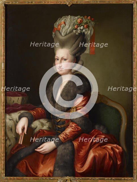 Amalie of Zweibrücken-Birkenfeld-Bischweiler (1752-1828), Electress and first Queen of..., c 1780. Creator: Brandt, Heinrich Carl (1724-1787).