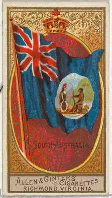 South Australia, from Flags of All Nations, Series 2 (N10) for Allen & Ginter Cigarettes B..., 1890. Creator: Allen & Ginter.