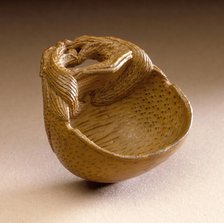 Sake Cup Shaped like a Buddhist Gong, 19th century. Creator: Unknown.