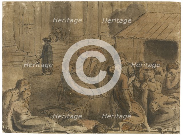 Great Plague of London, c. 1779. Artist: Blake, William (1757-1827)