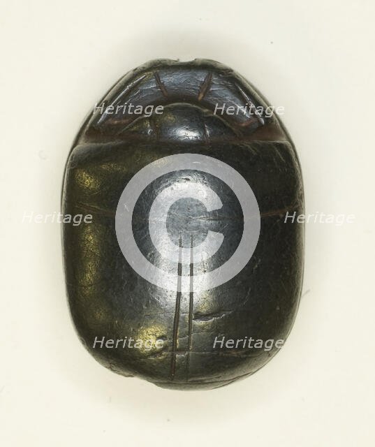 Scarab: Uninscribed, Egypt, Middle Kingdom-Late Period, Dynasties 12-26 (about 1985-525 BCE). Creator: Unknown.