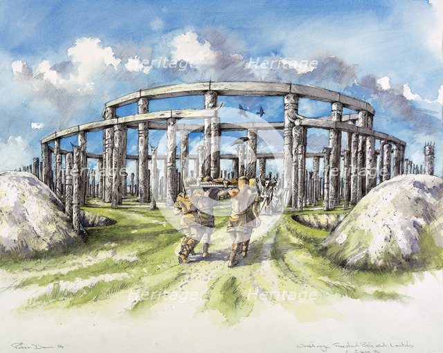 Woodhenge, c25th century BC, (c1990-2010). Artist: Mike Seaforth.
