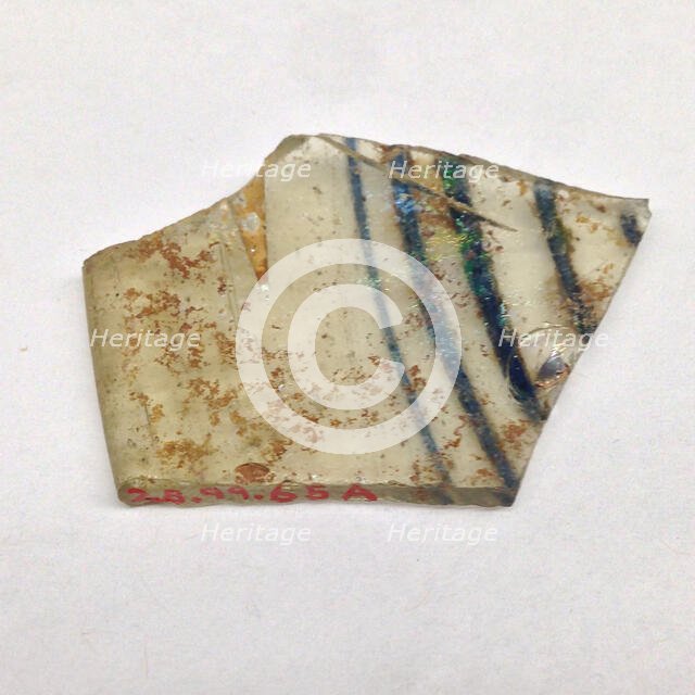 Glass Fragment, Crusader, 13th century. Creator: Unknown.