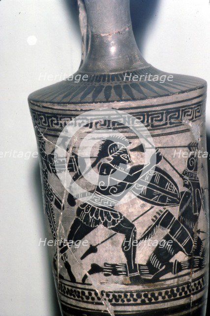 Greek Vase Painting, Hoplite Fighta Scythian, c6th century BC.