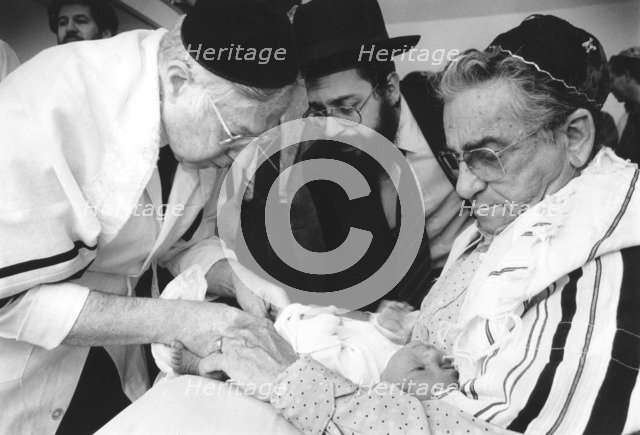 Jewish circumcision ritual, 21 July 2000. Artist: Unknown