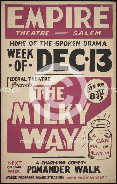 The Milky Way, Salem, MA, [193-]. Creator: Unknown.